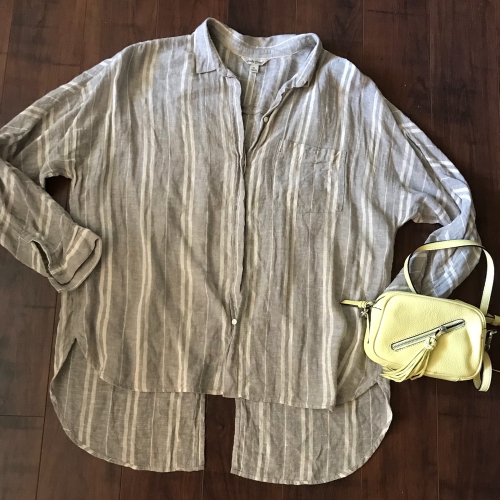 Lucky Brand Linen/Cotton Breezy Top
